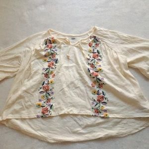 Off white flower children’s blouse